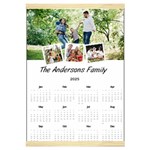 Personalized Family Calendar Canvas Yearly Calendar 16  x 22  Front - Jan 2025