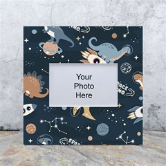 Space Theme Art Pattern Design Wallpaper White Box Photo Frame 4  X 6 