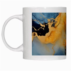 Abstract Marble Design Background White Mug
