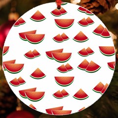 Summer Watermelon Pattern Uv Print Acrylic Ornament Round