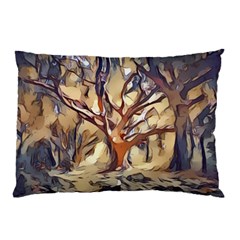Tree Forest Woods Nature Landscape Pillow Case (two Sides)