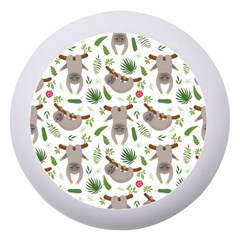 Seamless Pattern With Cute Sloths Dento Box With Mirror