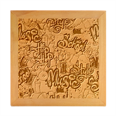 Graffiti Characters Seamless Patterns Wood Photo Frame Cube