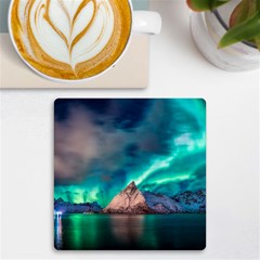 Amazing Aurora Borealis Colors Uv Print Square Tile Coaster 