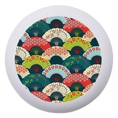 Japanese Fans Bright Pattern Dento Box With Mirror