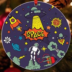 Vector Flat Space Design Background Uv Print Acrylic Ornament Round