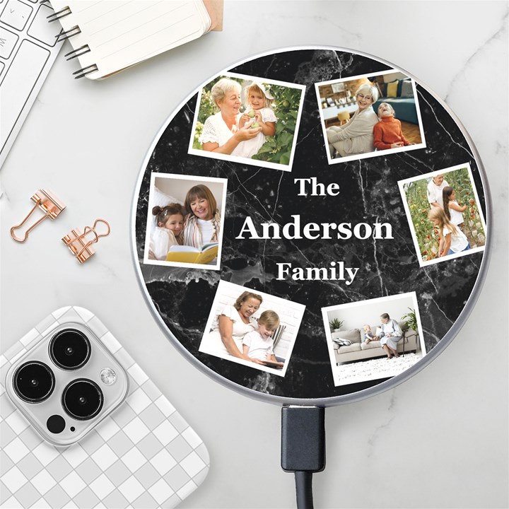 Couple Family Photo Name Wireless Fast Charger Wireless Fast Charger(White)