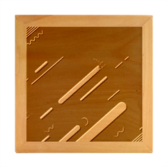 Colorful Abstract Background Wood Photo Frame Cube
