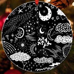 Vector Set Sketch Drawn With Space Uv Print Acrylic Ornament Round