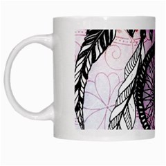 Dream Catcher Art Feathers Pink White Mug