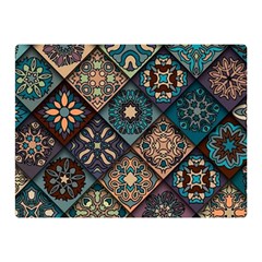 Flower Texture Background Colorful Pattern Two Sides Premium Plush Fleece Blanket (mini)
