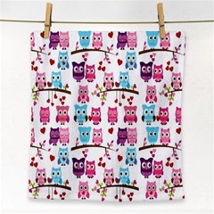 Owl Pattern Face Towel