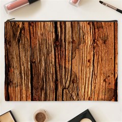 Brown Wooden Texture Cosmetic Bag (xxxl)