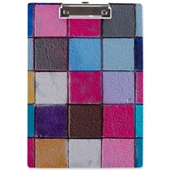 Tile, Colorful, Squares, Texture A4 Acrylic Clipboard