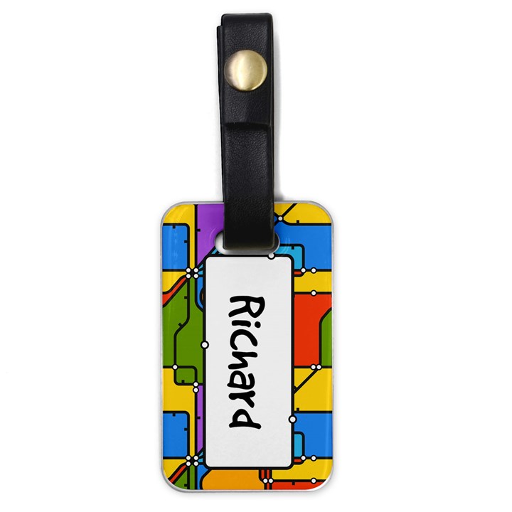 Route Map Graphic Luggage Tag (one side)