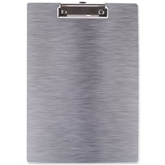 Aluminum Textures, Horizontal Metal Texture, Gray Metal Plate A4 Acrylic Clipboard