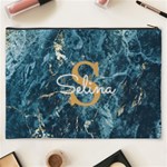 Personalized Marble Name Cosmetic Bag Cosmetic Bag (XXXL) Back