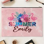 Personalized Summer Tropical Name Cosmetic Bag Cosmetic Bag (XXXL) Back