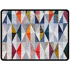 Mosaic, Colorful, Rhombuses, Pattern, Geometry Fleece Blanket (large)