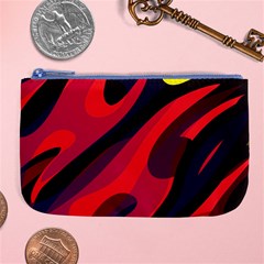 Abstract Fire Flames Grunge Art, Creative Large Coin Purse