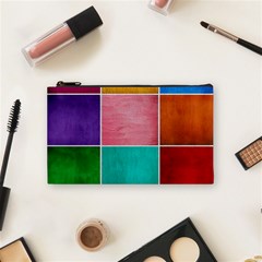 Colorful Squares, Abstract, Art, Background Cosmetic Bag (small)