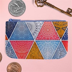 Texture With Triangles Large Coin Purse