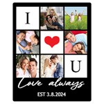 Personalized Love Always Couple Photo Blanket Two Sides Premium Plush Fleece Blanket (Teen Size) 60 x50  Blanket Front