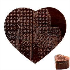 Building Architecture City Facade Heart Wood Jewelry Box