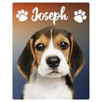 Personalized Dog Photo Name Blanket Two Sides Premium Plush Fleece Blanket (Teen Size) 60 x50  Blanket Front