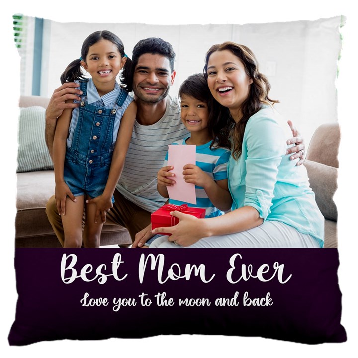 Personalized Best Mom Dad Ever Photo Name Cushion 16  Baby Flannel Cushion Case (Two Sides)