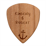 Personalized Couple Sea Guitar Picks Set Guitar Shape Wood Guitar Pick Holder Case And Picks Set Pick