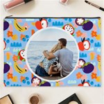 Personalized Fruits Illustration Photo Name Cosmetic Bag Cosmetic Bag (XXXL) Front
