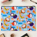 Personalized Fruits Illustration Photo Name Cosmetic Bag Cosmetic Bag (XXXL) Back