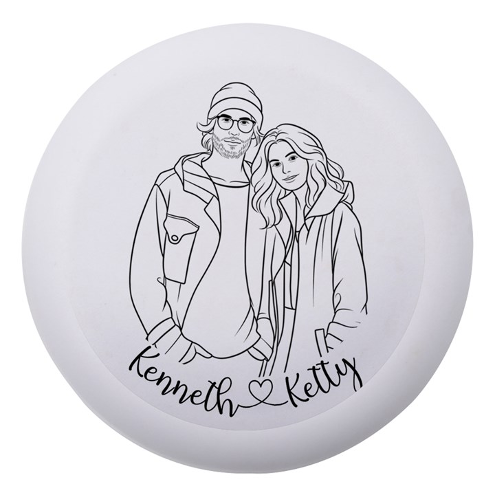 Personalized Name Lover Line Art Hand Draw Style 2 Dento Box with Mirror