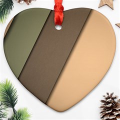Abstract Texture, Retro Backgrounds Heart Ornament (two Sides)