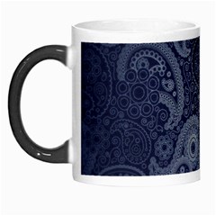 Blue Paisley Texture, Blue Paisley Ornament Morph Mug