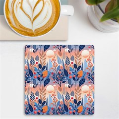 Seasons Foliage Branches Berries Seamless Background Texture Nature Uv Print Square Tile Coaster 