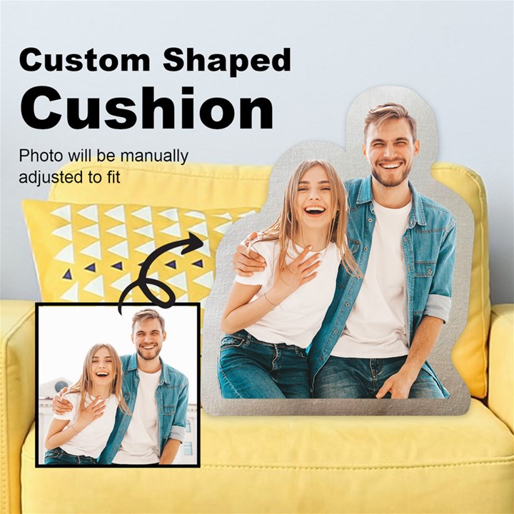 Personalized Couple Custom Shaped Cushion Cut To Shape Cushion Case