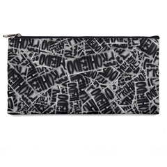 Rebel Life: Typography Black And White Pattern Pencil Case