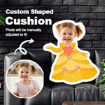 Personalized Photo in Yellow Princess custom Shaped Cushion Cut To Shape Cushion Case Front