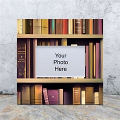 Books Bookshelves Office Fantasy Background Artwork Book Cover Apothecary Book Nook Literature Libra White Box Photo Frame 4  X 6 