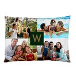 Personalized Photo Initial Pillow Case Pillow Case (Two Sides) Front