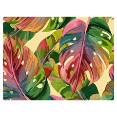 Monstera Colorful Leaves Foliage Two Sides Premium Plush Fleece Blanket (baby Size)