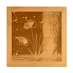 Flower Nature Abstract Art Wood Photo Frame Cube