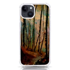 Woodland Woods Forest Trees Nature Outdoors Cellphone Wallpaper Mist Moon Background Artwork Book Co Iphone 14 Tpu Uv Print Case