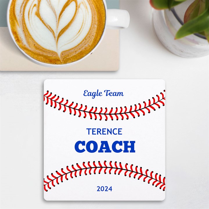 Personalized Baseball Team Name Position Year UV Print Square Tile Coaster UV Print Square Tile Coaster 