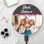 Personalized Ribbon Photo Name Wireless Fast Charger Wireless Fast Charger(White) Front