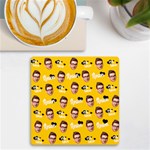 Personalized Many Faces Name Any Text Color UV Print Square Tile Coaster UV Print Square Tile Coaster  Front