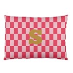 Personalized Checkered Initial Pillow Case Pillow Case (Two Sides) Front