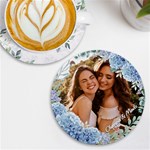 Personalized Flower Photo Round Tile Coaster UV Print Round Tile Coaster Front